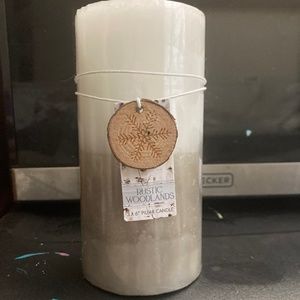 Rustic woodland 3X6 pillar candle